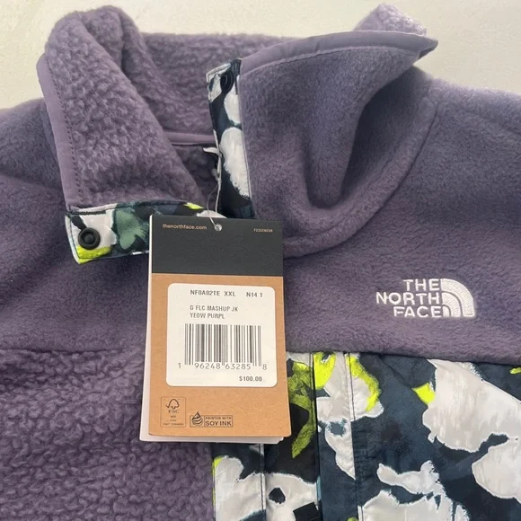 The North Face Kids Purple and Floral Fleece Jacket